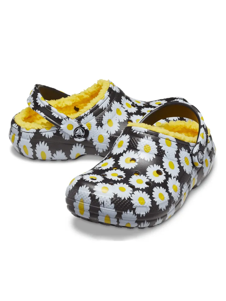 WOMENS CROCS CLASSIC LINED DAISY CLOG - CLEARANCE