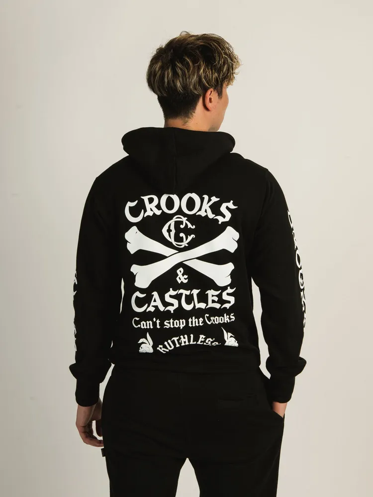 CROOKS & CASTLES SKULL BUNNY X-BONE PULLOVER HOODIE