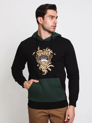 CROOKS & CASTLES GOLD MEDUSA PULLOVER HOODIE - CLEARANCE