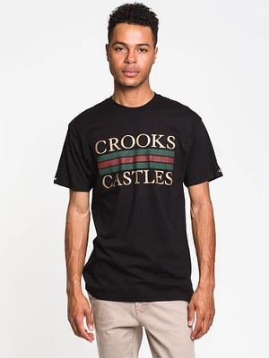 CROOKS & CASTLES SEFIF SNAKE SKIN SHORT SLEEVE TEE - CLEARANCE