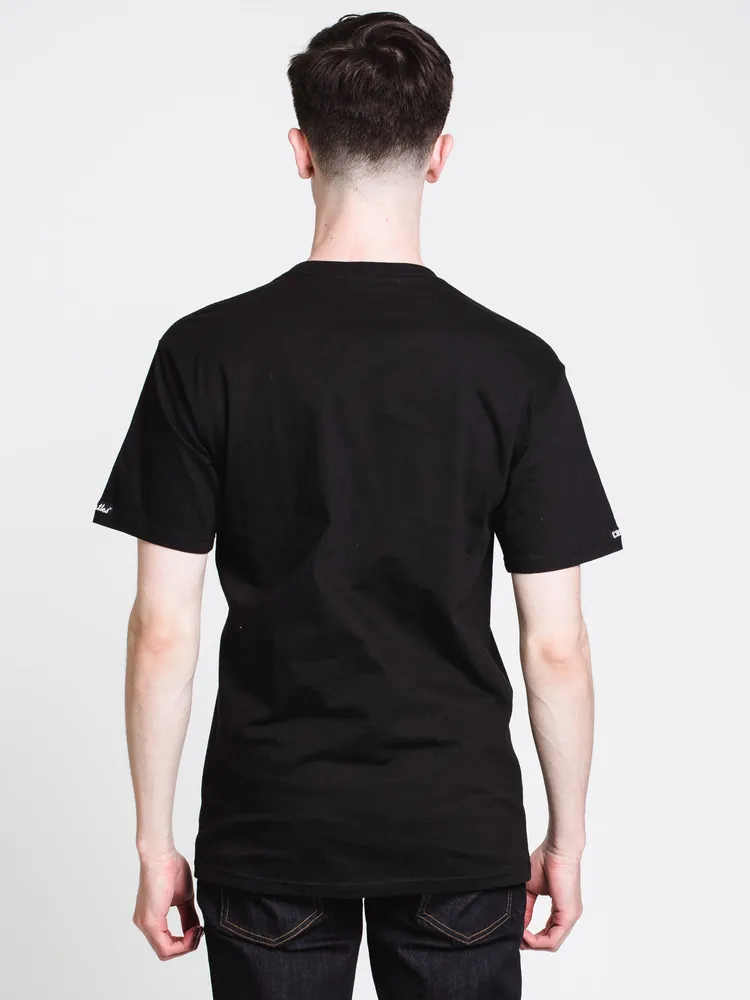 MENS TRIANGLE CHAIN SHORT SLEEVE T-SHIRT - BLACK CLEARANCE