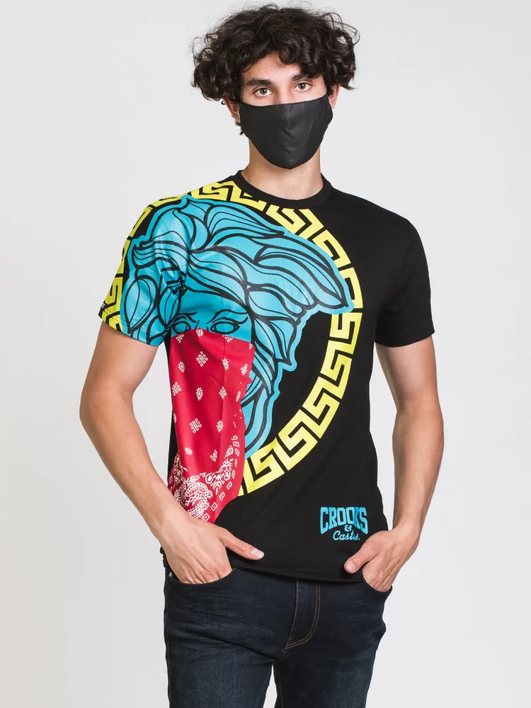 CROOKS & CASTLES GRECCO BANDITO PVER SIZED SHORT SLEEVE TEE - CLEARANC