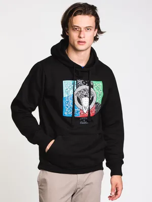 CROOKS & CASTLES GRECO BANDANA FLAG PULLOVER HOODIE - CLEARANCE