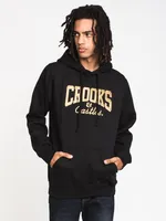 CROOKS & CASTLES OG CORE LOGO EMBROIDERED PULLOVER HOODIE - CLEARANCE