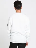 CROOKS & CASTLES KUSHDANA EMBROIDERED SLEEVE CREW - CLEARANCE