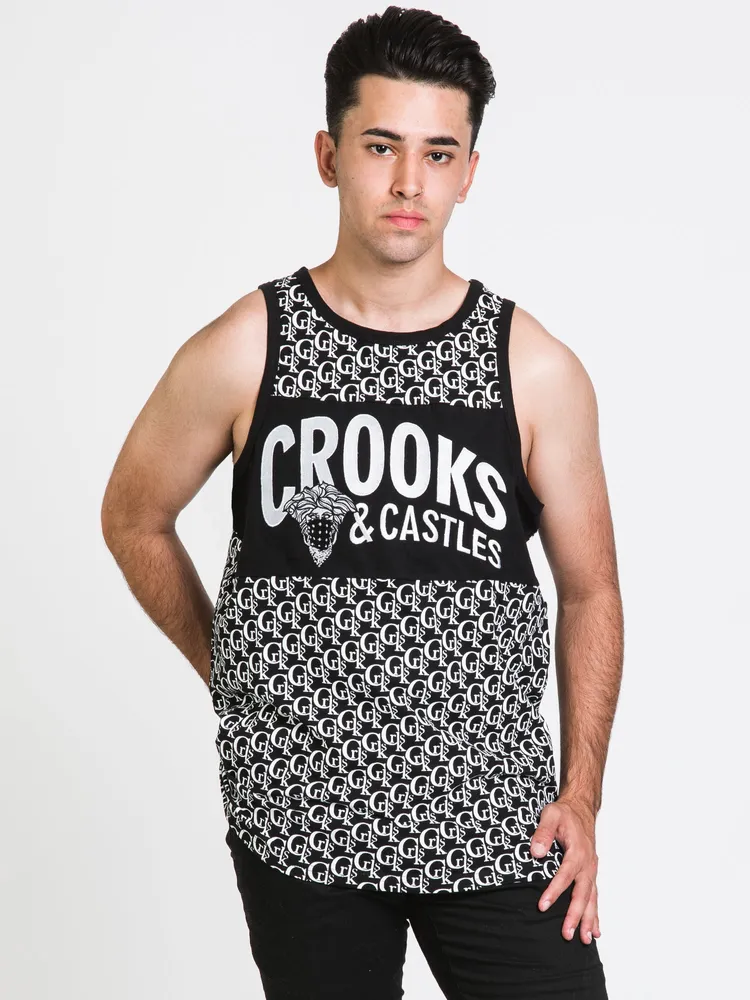 CROOKS & CASTLES LUX EMBROIDERED TANK - CLEARANCE