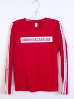 CROOKS & CASTLES BLOC C&C LONG SLEEVE TEE - CLEARANCE