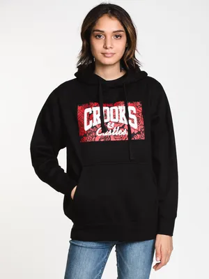 CROOKS & CASTLES ROSES CORE LOGO PULLOVER HOODIE - CLEARANCE
