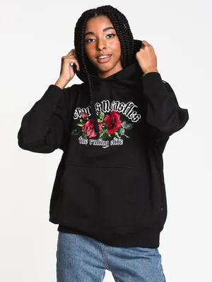 CROOKS & CASTLES ROSES RULING ELITE EMBROIDERED PULLOVER HOODIE - CLEA