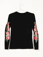 CROOKS & CASTLES ROSES RULING ELITE LONG SLEEVE TEE - CLEARANCE