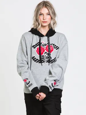 CROOKS & CASTLES ROSES CUT SEW PULLOVER HOODIE - CLEARANCE