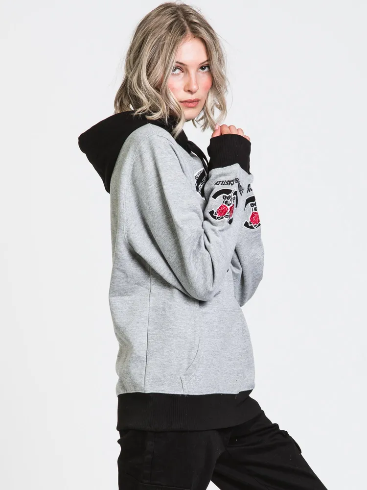 CROOKS & CASTLES ROSES CUT SEW PULLOVER HOODIE - CLEARANCE
