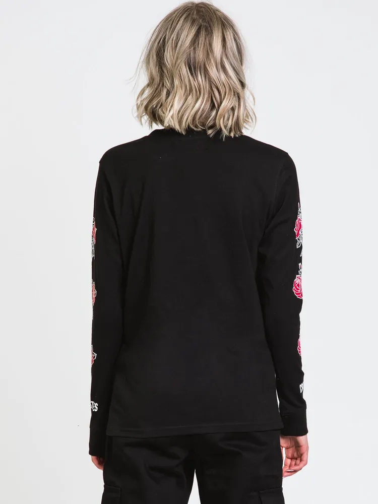 CROOKS & CASTLES ROSES LONG SLEEVE TEE - CLEARANCE