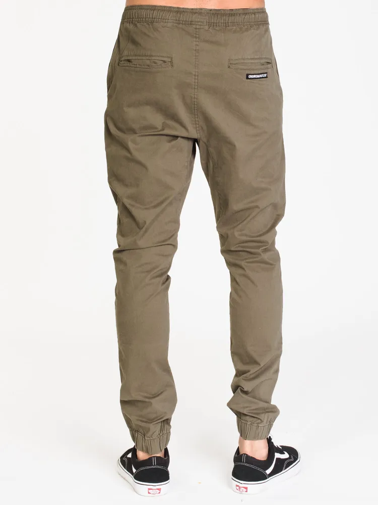 MENS CROOKS JOGGER - OLIVE CLEARANCE