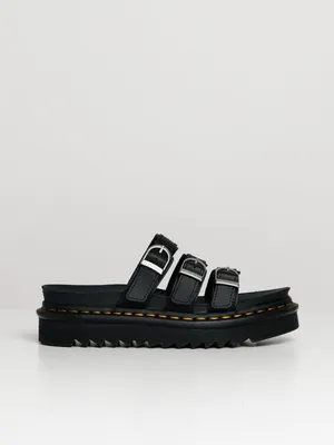 WOMENS DR MARTENS BLAIRE SLIDE LEATHER SANDALS - CLEARANCE