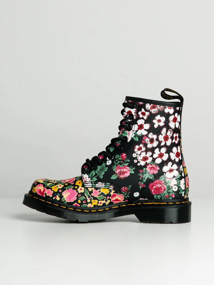 WOMENS DR MARTENS 1460 FLORAL MASH UP BACKHAND BOOT - CLEARANCE