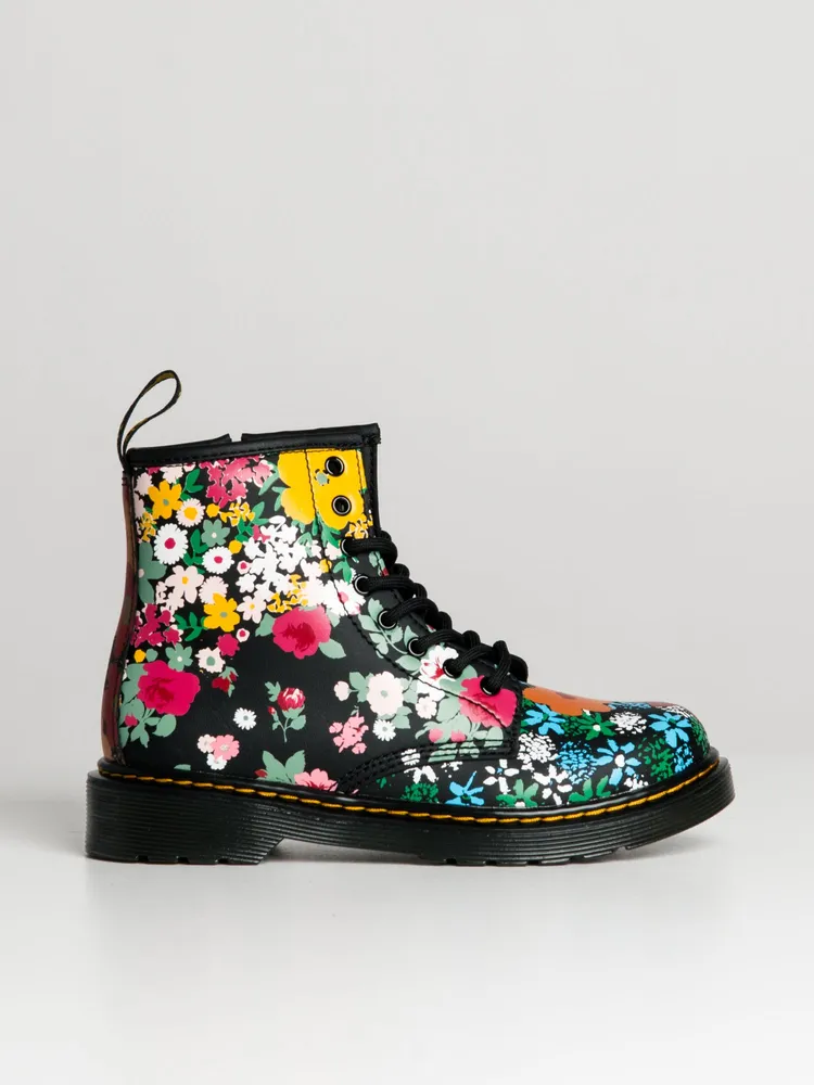 DR MARTENS KIDS 1460 FLORAL MASH UP HYDRO BOOTS - CLEARANCE