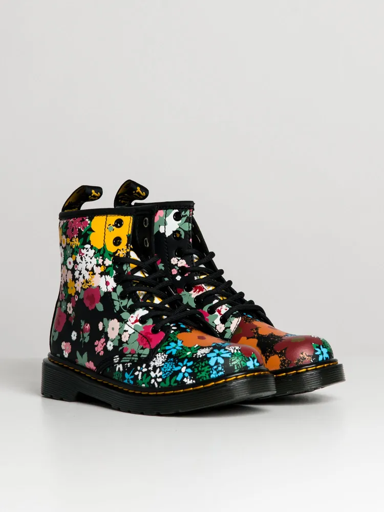 DR MARTENS KIDS 1460 FLORAL MASH UP HYDRO BOOTS - CLEARANCE