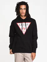 GUESS ECO ROY TRIANGLE LOGO PULLOVER HOODIE - CLEARANCE