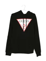 GUESS ECO ROY TRIANGLE LOGO PULLOVER HOODIE - CLEARANCE