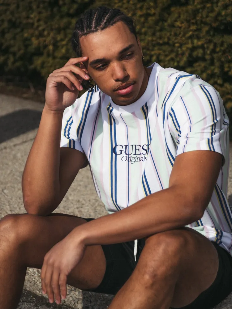 GUESS ORGINIALS GIBSON SHORT SLEEVE STRIPE TEE - CLEARANCE