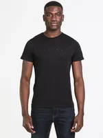 GUESS PIMA EMBROIDERED LOGO T-SHIRT - CLEARANCE