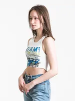 HARLOW HIGH NECK MIAMI SPEEDWAY Tank Top - CLEARANCE