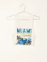 HARLOW HIGH NECK MIAMI SPEEDWAY Tank Top - CLEARANCE