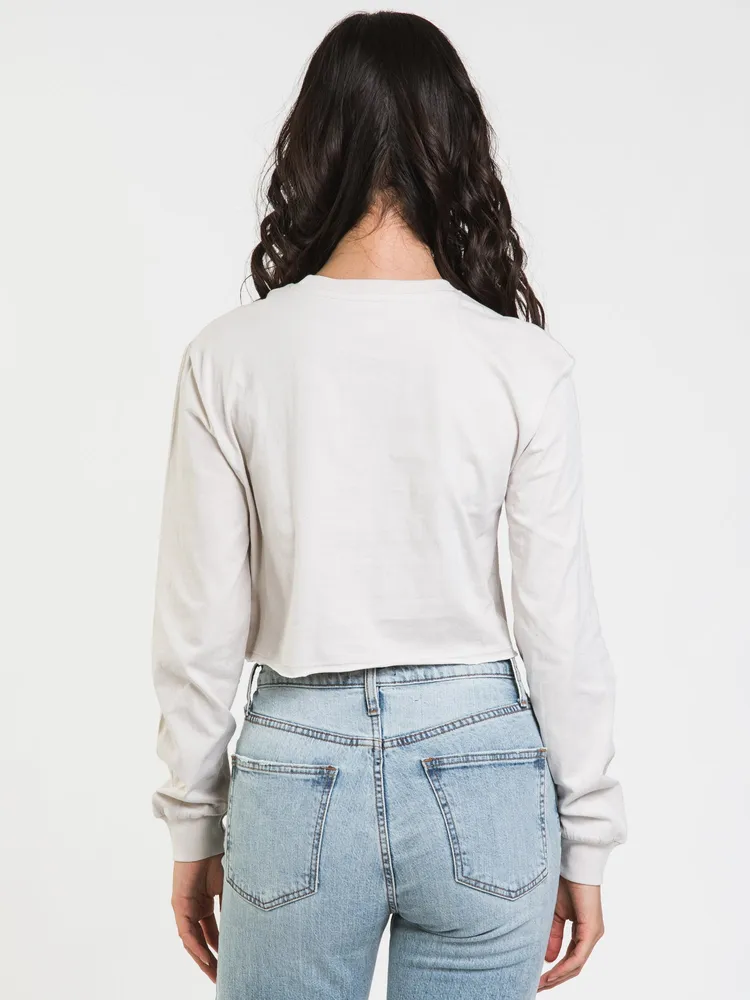 HARLOW AMBER CROPPED TAKE IT SLOW CREWNECK SWEATER - CLEARANCE