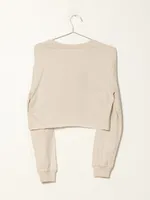 HARLOW AMBER CROPPED TAKE IT SLOW CREWNECK SWEATER - CLEARANCE