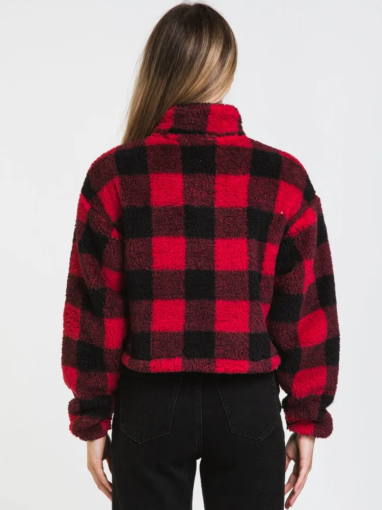 HARLOW TEDDY PLAID SHERPA