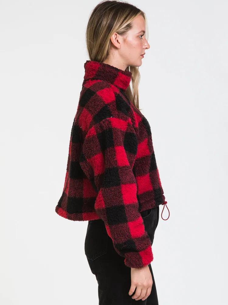 HARLOW TEDDY PLAID SHERPA