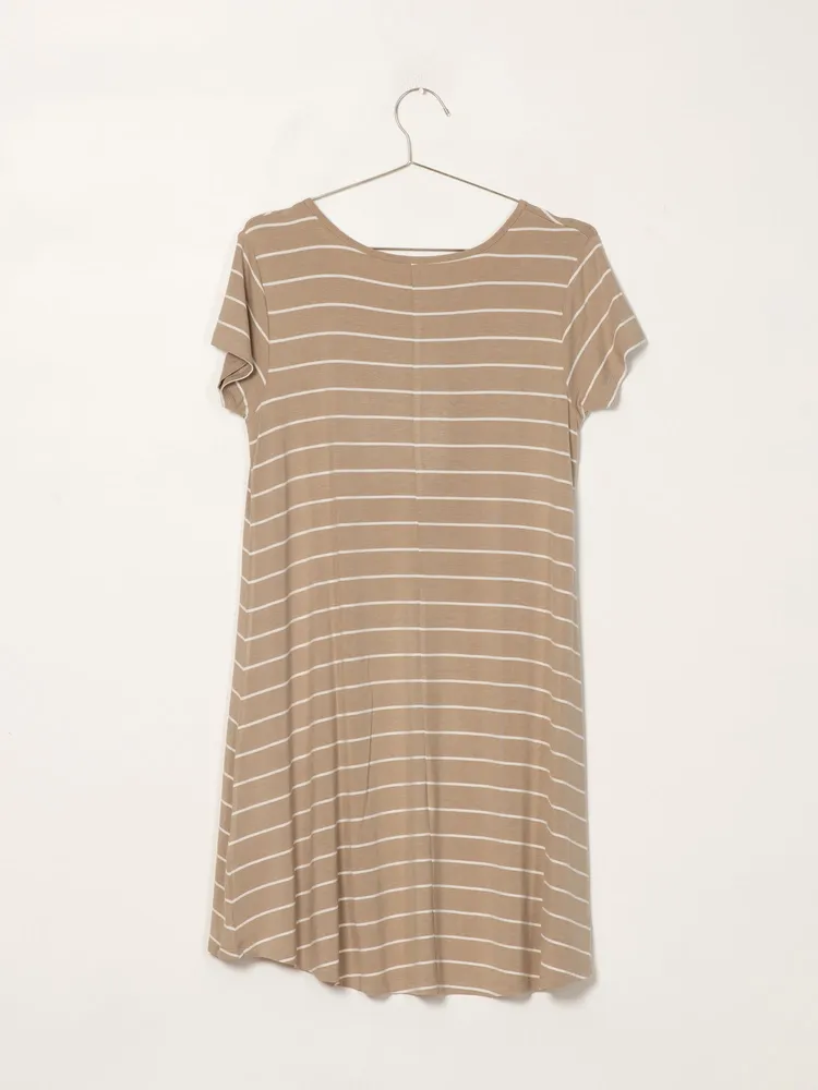 HARLOW LEIGH STRIPE TEE DRESS - CLEARANCE