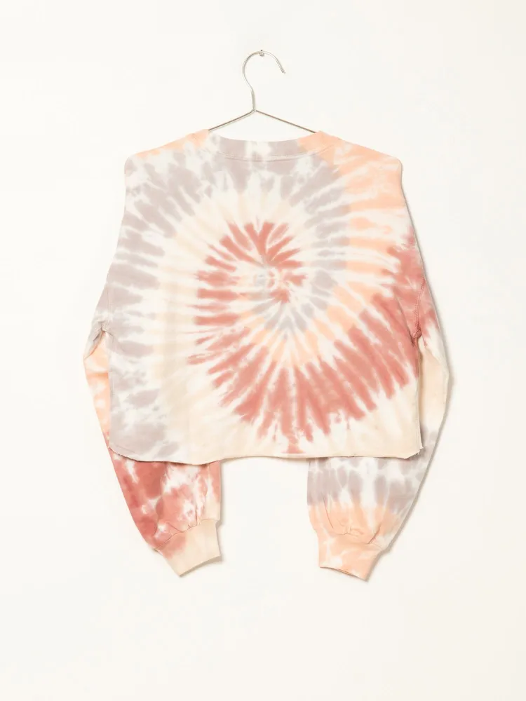 HARLOW GISELLE TIE DYE CROPPED CREW - CLEARANCE