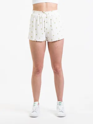 HARLOW POINTELLE RUFFLE DITSY SHORT - CLEARANCE
