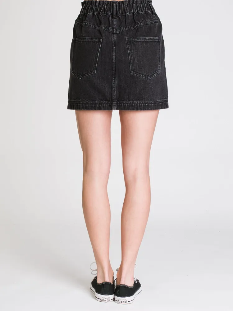 HARLOW PAPERBAG DENIM SKIRT