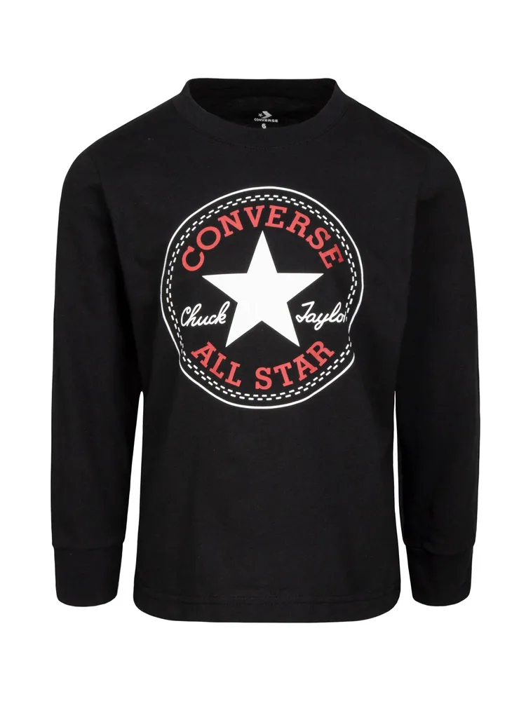 KIDS CONVERSE CHUCK PATCH LONG SLEEVE TEE