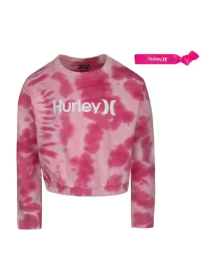 YOUTH GIRLS HURLEY TIE DYE CREWNECK SWEATSHIRT - CLEARANCE