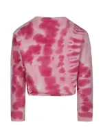 YOUTH GIRLS HURLEY TIE DYE CREWNECK SWEATSHIRT - CLEARANCE