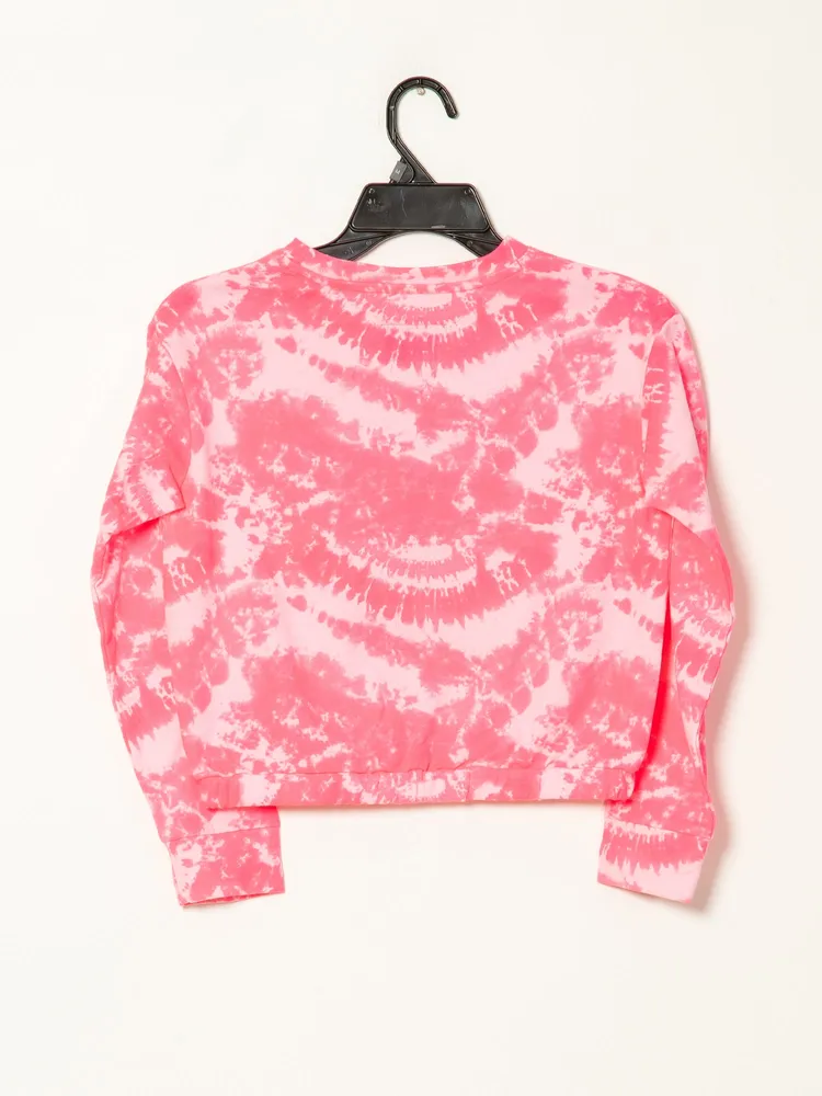 YOUTH GIRLS HURLEY TIE DYE CREWNECK SWEATSHIRT - CLEARANCE