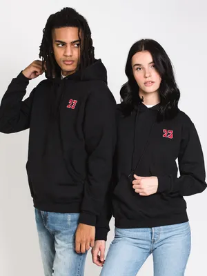 23 EMBROIDERED HOODIE - BLACK CLEARANCE