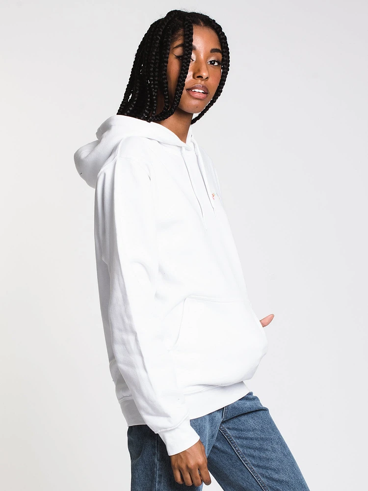 HOTLINE APPAREL UNISEX WOGOOD VIBES EMBROIDERED HOODIE - WHT CLEARAN