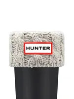 HUNTER KIDS 6 STITCH CABLE SOCK - GRY CLEARANCE