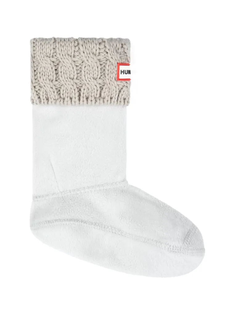 HUNTER KIDS 6 STITCH CABLE SOCK - GRY CLEARANCE