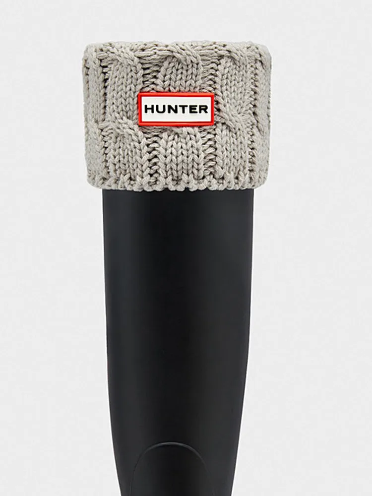HUNTER 6 STITCH CABLE BOOT SOCK - GRY CLEARANCE