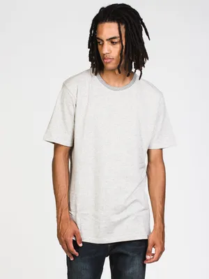 MENS TEXTURED RINGER T - CLEARANCE