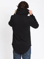 MENS WASHED OUT LONGLINE HOODIE