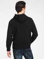 MENS GRAPHIC PULLOVER HOODIE - BLACK CLEARANCE