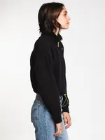 WOMENS TREKKER QUARTER ZIP - CAVIAR CLEARANCE