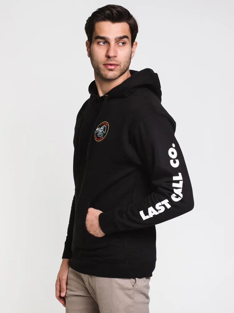 LAST CALL DRINK SLOW PULLOVER HOODIE- BLACK - CLEARANCE